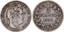 France 5 Francs Louis-Philippe I  - 1837 B Rouen - Argent