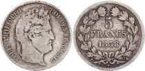 France 5 Francs Louis-Philippe I  - 1838 A Paris - Argent