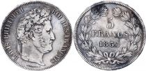 France 5 Francs Louis-Philippe I - 1834 W Lille - Fine - Silver