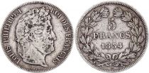 France 5 Francs Louis-Philippe I - 1834 W Lille - Silver