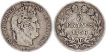 France 5 Francs Louis-Philippe I - 1836 W Lille - Silver