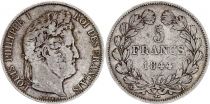 France 5 Francs Louis-Philippe I - 1844 BB Strasbourg - Silver