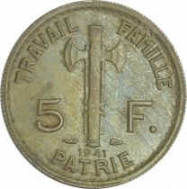 France 5 Francs ? Type Pétain ? France 1941 (SUP)