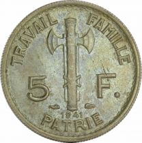 France 5 Francs ? Type Pétain ? France 1941 (SUP)