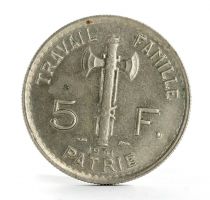 France 5 Francs ? Type Pétain ? France 1941 (SUP)