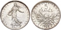 France 5 Francs Seed Sower - 1964 - Silver