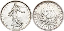 France 5 Francs Seed Sower - 1965 - Silver