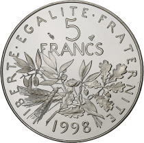 France 5 francs Semeuse - 1998 - BE