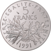 France 5 francs Sower - 1991 - Proof