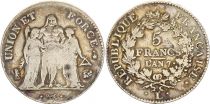 France 5 Francs Union et Force - An 7 L Bayonne