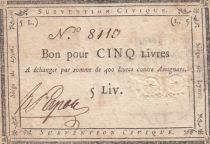 France 5 Livres - Siège de Lyon - 31-08-1793 - number 8110