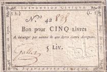 France 5 Livres Siège de Lyon - 31-08--1793 - number 42829