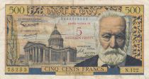 France 5 NF overprint 500 Francs Victor Hugo - 12-02-1959 - Serial N.122