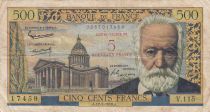 France 5 NF overprint 500 Francs Victor Hugo - 12-02-1959 - Serial N.122