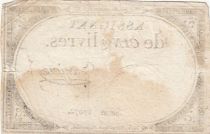 France 5 Pounds - 10 Brumaire Year II (31.10.1793) - Sign. Baziure - Serial 17072