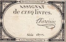 France 5 Pounds - 10 Brumaire Year II (31.10.1793) - Sign. Chaignet - Serial 12650