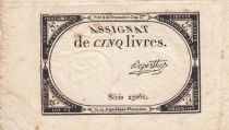 France 5 Pounds - 10 Brumaire Year II (31.10.1793) - Sign. Deperthe - Serial 23261