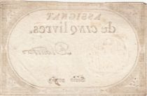 France 5 Pounds - 10 Brumaire Year II (31.10.1793) - Sign. Droüet - Serial 20763