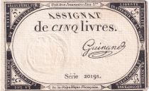 France 5 Pounds - 10 Brumaire Year II (31.10.1793) - Sign. Guinand - Serial 20191