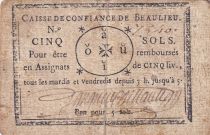 France 5 Sols - Indre et Loire - Caisse de Confiance de Beaulieu - 1792