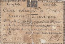 France 5 sols - Somme - Voluntary and useful council Abbeville - 1792