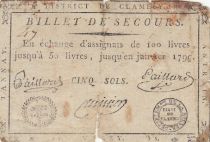 France 5 sols - Tannay - Antouin - Varzy - Clamecy\'s district - 1792