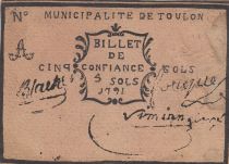 France 5 sols - Var - Municipality of Toulon - 1791