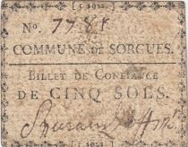 France 5 sols - Vaucluse - Sorgues - 1792