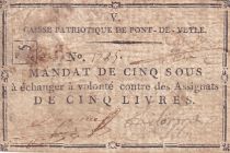 France 5 Sous - Ain - Pont-de-Veyle - 1792