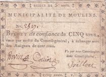 France 5 Sous - Allier - Moulins - 1791-1792