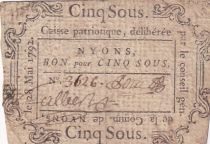 France 5 Sous - Drôme - Commune de Nyons - 28-05-1792