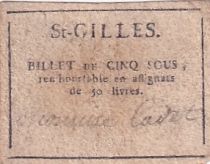 France 5 Sous - Gard - Commune de Saint-Gilles - 1792