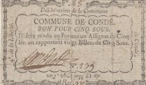 France 5 sous - Indre - Municipality of Condé - 1792