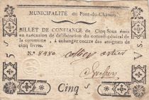 France 5 sous - Puy de dôme - Municipalité de Pont du château - 1792