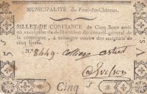 France 5 sous - Puy de dôme - Municipality of Pont du château - 1792