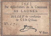 France 5 sous - Vaucluse - Lagnes - Fake ? - 1792