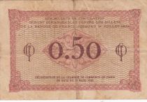 France 50 Centimes - Paris Chamber of Commerce - 1920-1923 - F to VF - Serial A.7