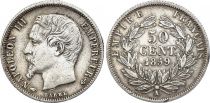 France 50 Centimes Francs Napoleon III 1859 A Paris - Silver