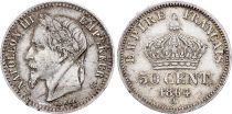 France 50 Centimes Francs Napoléon III 1864 A Paris - Argent