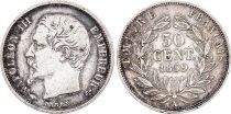 France 50 Centimes Napoléon III - 1859 A Paris - Argent