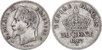 France 50 Centimes Napoleon III - 1867 A Paris - Argent