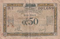 France 50 Centimes Regie des chemins de Fer - 1923 - Serial B.1 - F - R.4