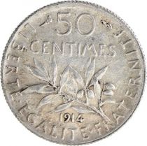 France 50 Centimes Semeuse - 1914