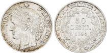 France 50 Cents Ceres - Third Republic - 1894 A  Paris - Silver