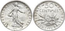 France 50 Cents Semeuse - 1919 - Silver