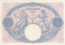 France 50 Francs - Blue and pink - 06-07-1926 - Serial O.11819