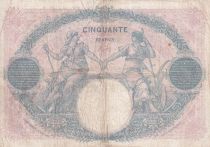 France 50 Francs - Blue and Pink - 13-09-1922 - Serial T.9271 - P.64