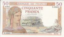 France 50 Francs - Ceres - 03-11-1938 - Serial N.8965