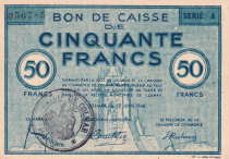 France 50 Francs , Colmar Chambre de Commerce, série A