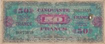 France 50 Francs - Impression américiaine - 1944 - Sans série - 26673059